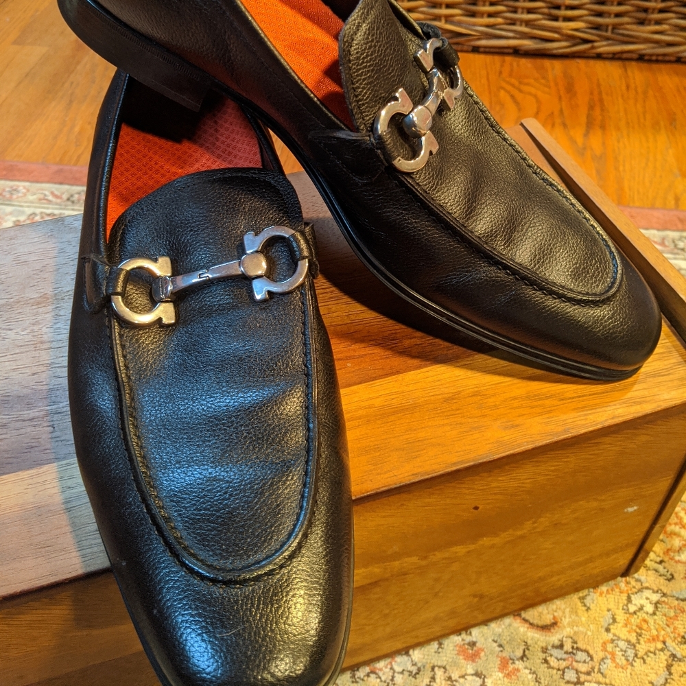 Size 9 black Ferragamo